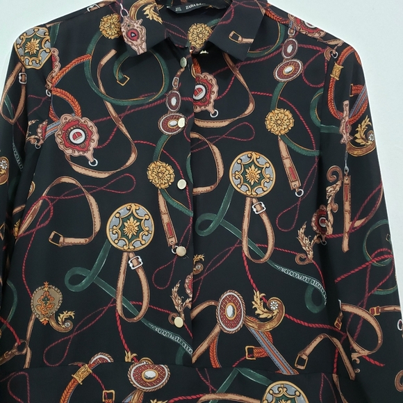 Zara Basic Chain Buckle Print Dress - Picture 6 of 13